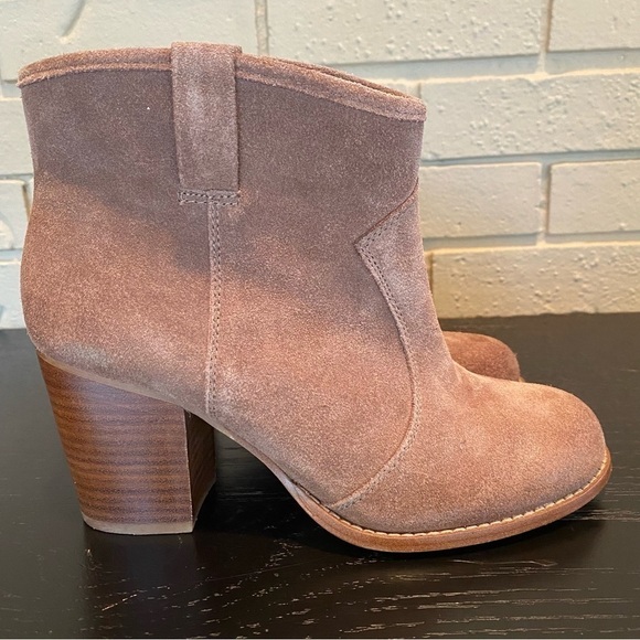 Splendid, Women’s Lakota Western Ankle Suede Boots Booties Beige Size 8 - Picture 2 of 7